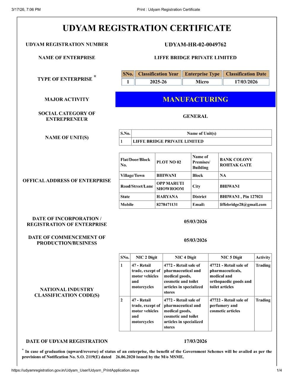 Udyam Registration